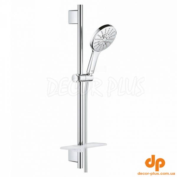 Набір душ RAINSHOWER SMARTACTIVE 130 (стійка 600мм+лійка (3 пол)+шланг 1,75м+поличка), хром