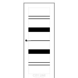 Міжкімнатні двері CITY LINE DELTA Дуб Білий BLK