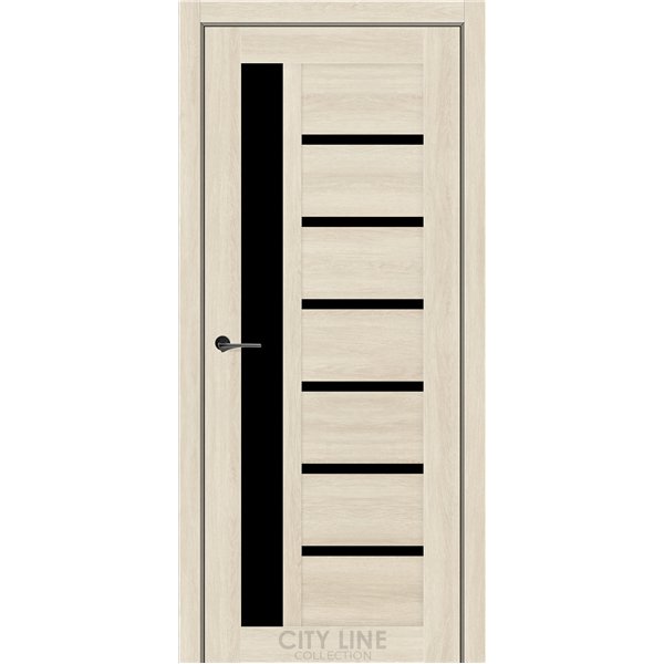 Межкомнатная дверь CITY LINE KENNA Атлантик Крем BLK