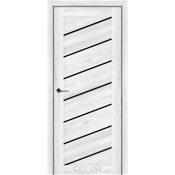 Межкомнатная дверь CITY LINE GRANDIN Дуб Айс BLK