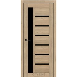 Межкомнатная дверь CITY LINE KENNA Дуб МонакоBLK