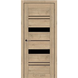 Міжкімнатні двері CITY LINE DELTA Дуб Монако BLK