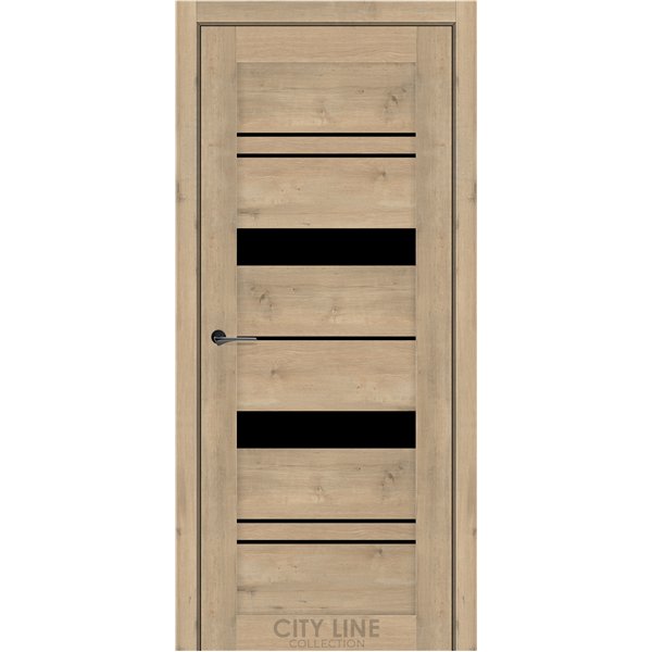 Міжкімнатні двері CITY LINE DELTA Дуб Монако BLK