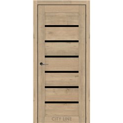 Міжкімнатні двері CITY LINE FORSAN Дуб Монако BLK