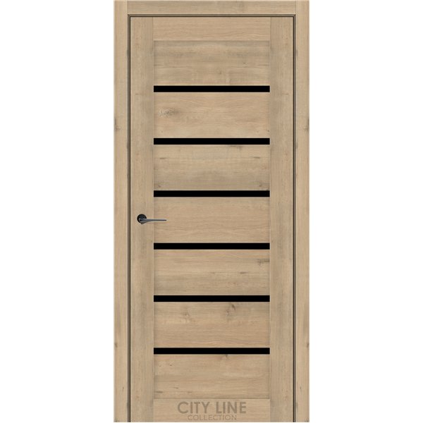 Міжкімнатні двері CITY LINE FORSAN Дуб Монако BLK