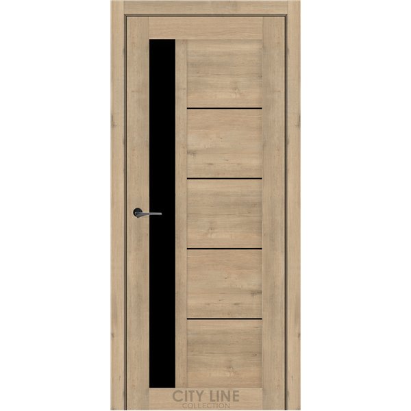 Межкомнатные двери CITY LINE BRUNO Дуб Монако BLK