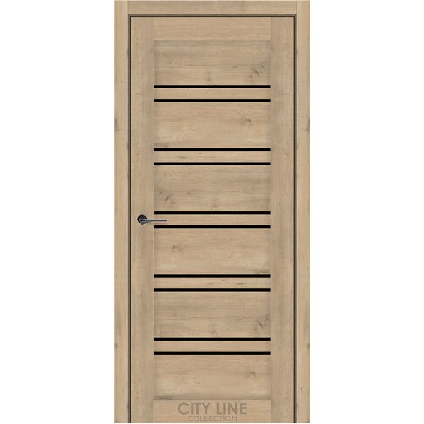 Міжкімнатні двері CITY LINE FOXTON Дуб Монако BLK 