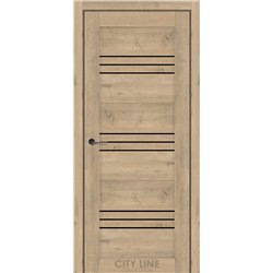 Міжкімнатні двері CITY LINE SANTO Дуб Монако BLK