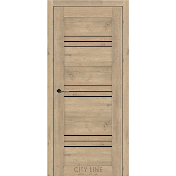 Міжкімнатні двері CITY LINE SANTO Дуб Монако BLK