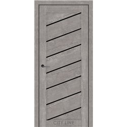 Межкомнатные двери CITY LINE GRANDIN Рустик Авиньон Серый BLK
