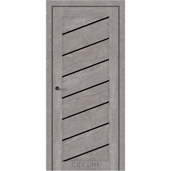 Межкомнатные двери CITY LINE GRANDIN Рустик Авиньон Серый BLK