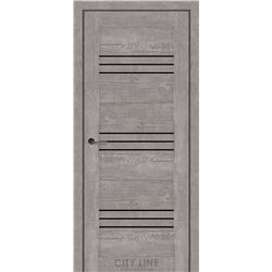 Міжкімнатні двері CITY LINE SANTO Рустік Авіньйон Сірий BLK