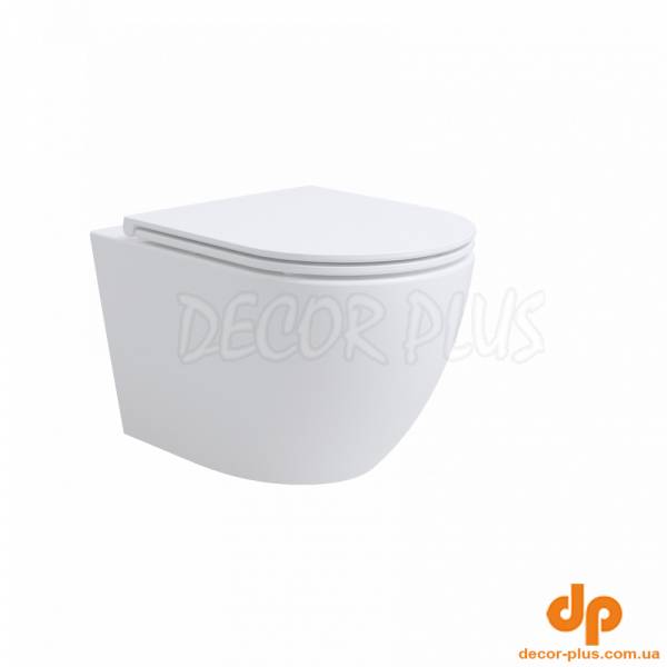 3810830 Aero Підвісний безобідковий унітаз з кришкою soft-close, Vortex Flush, білий глянець (1 сорт)