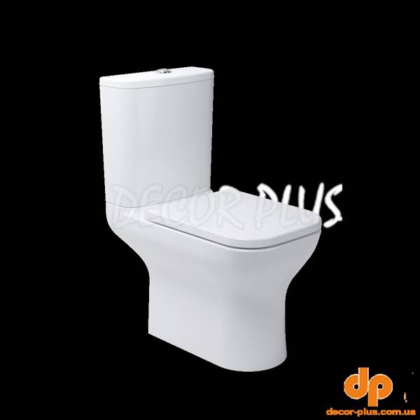 3710020 FRAME Компакт з кришкою soft-close безобідковий, Vortex Flush, білий (1 сорт)