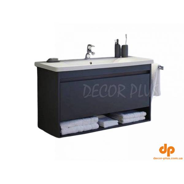 Шафка з умивальником Silvia Sil-100 антрацит Juventa