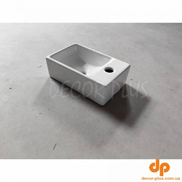 180300R Linea Раковина підвісна/меблева 300х180 см, 1 отвір під змішувач справа, білий глянець (1 сорт)