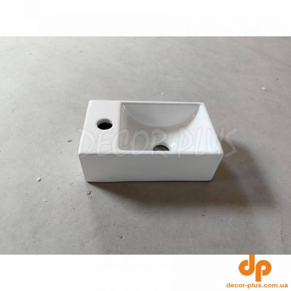 180300L Linea Раковина підвісна/меблева 300х180 см, 1 отвір під змішувач зліва,  білий глянець (1 сорт)