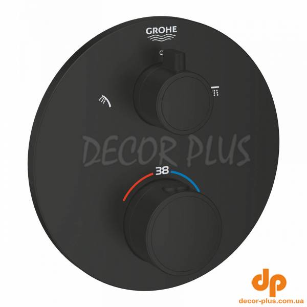 Змішувач для душу Grohtherm 1022082430 Black matt Grohe