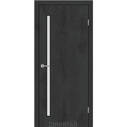 Межкомнатные двери KORFAD EXPRESS GLASS-03 Бетон Графит Стекло Сатин