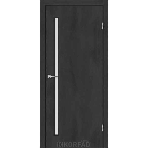 Межкомнатные двери KORFAD EXPRESS GLASS-03 Бетон Графит Стекло Сатин