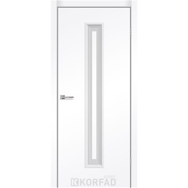 Межкомнатные двери KORFAD EXPRESS GLASS-02 Белый Мат Стекло Сатин