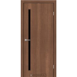 Межкомнатные двери KORFAD EXPRESS GLASS-03 Ольха Горная Черное стекло