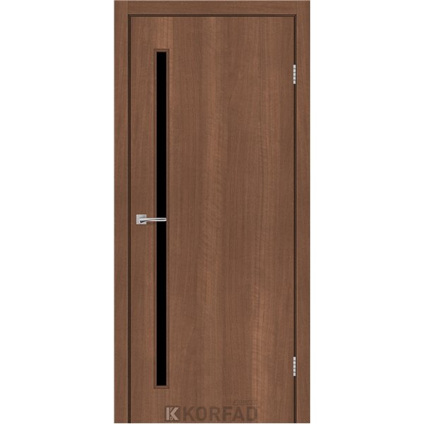 Межкомнатные двери KORFAD EXPRESS GLASS-03 Ольха Горная Черное стекло
