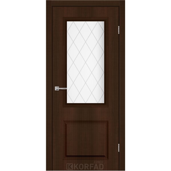 Межкомнатная дверь KORFAD EXPRESS KOLIN Каштан Бурбон Рисунок прозрачный