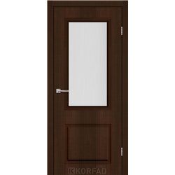 Межкомнатная дверь KORFAD EXPRESS KOLIN Каштан Бурбон Стекло Сатин