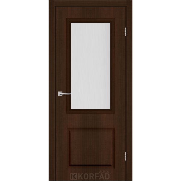 Межкомнатная дверь KORFAD EXPRESS KOLIN Каштан Бурбон Стекло Сатин