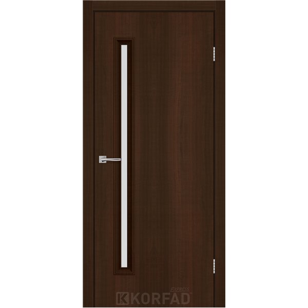 Межкомнатные двери KORFAD EXPRESS GLASS-01 Каштан Бурбон Стекло Сатин