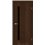 Міжкімнатні двері KORFAD EXPRESS CORNER GLASS-01 Каштан Бурбон Чорне скло