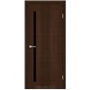 Межкомнатные двери KORFAD EXPRESS GLASS-03 Каштан Бурбон Черное стекло