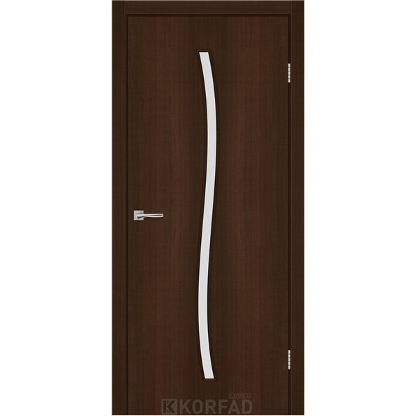 Межкомнатные двери KORFAD EXPRESS GLASS-04 Каштан Бурбон Стекло Сатин
