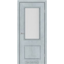Межкомнатная дверь KORFAD EXPRESS KOLIN Цемент Светлый Стекло Сатин