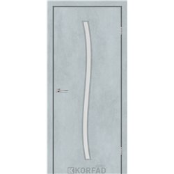 Межкомнатные двери KORFAD EXPRESS GLASS-04 Цемент Светлый Стекло Сатин