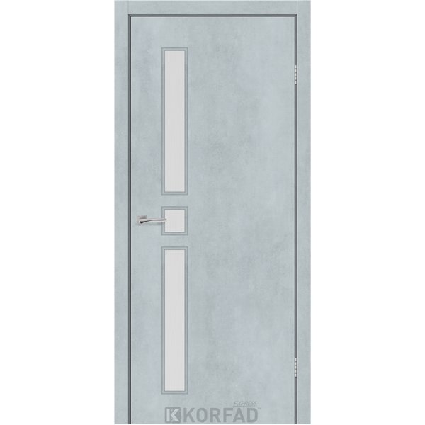 Межкомнатные двери KORFAD EXPRESS GLASS-05 Цемент Светлый Стекло Сатин