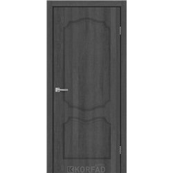 Межкомнатная дверь KORFAD EXPRESS MIRAGE Ясень Гранит Черная матовая кромка Глухое