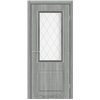 Межкомнатная дверь KORFAD EXPRESS KOLIN Ясень Стальной Рисунок прозрачный