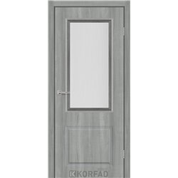 Межкомнатная дверь KORFAD EXPRESS KOLIN Ясень Стальной Стекло Сатин