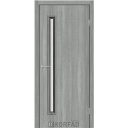 Межкомнатные двери KORFAD EXPRESS GLASS-01 Ясень Стальной Стекло Сатин