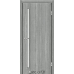 Межкомнатные двери KORFAD EXPRESS GLASS-03 Ясень Стальной Стекло Сатин