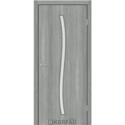 Межкомнатные двери KORFAD EXPRESS GLASS-04 Ясень Стальной Стекло Сатин