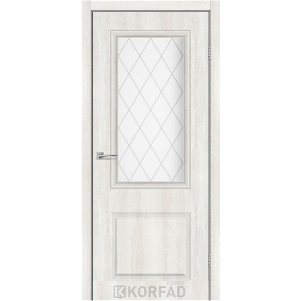 Межкомнатная дверь KORFAD EXPRESS KOLIN Ясень Шелковый Рисунок прозрачный