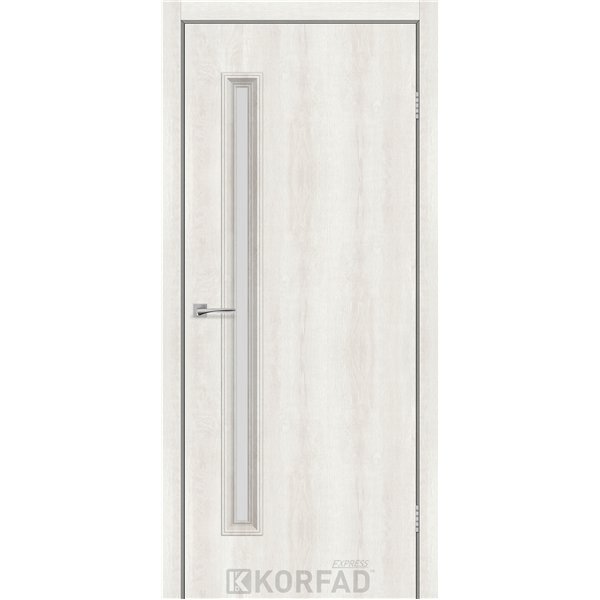Межкомнатные двери KORFAD EXPRESS GLASS-01 Ясень Шелковый Стекло Сатин