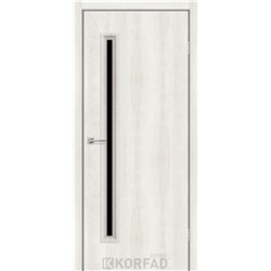 Межкомнатные двери KORFAD EXPRESS GLASS-01 Ясень Шелковый Черное стекло