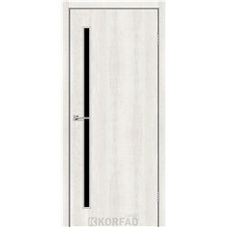 Межкомнатные двери KORFAD EXPRESS GLASS-03 Ясень Шелковый Черное стекло