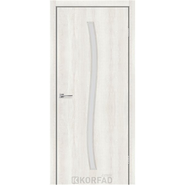 Межкомнатные двери KORFAD EXPRESS GLASS-04 Ясень Шелковый Стекло Сатин