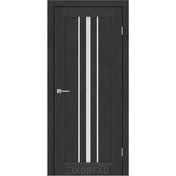 Межкомнатные двери KORFAD EXPRESS ALLEGRO Бетон Графит Стекло Сатин
