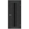 Межкомнатные двери KORFAD EXPRESS ALLEGRO Бетон Графит Черное стекло